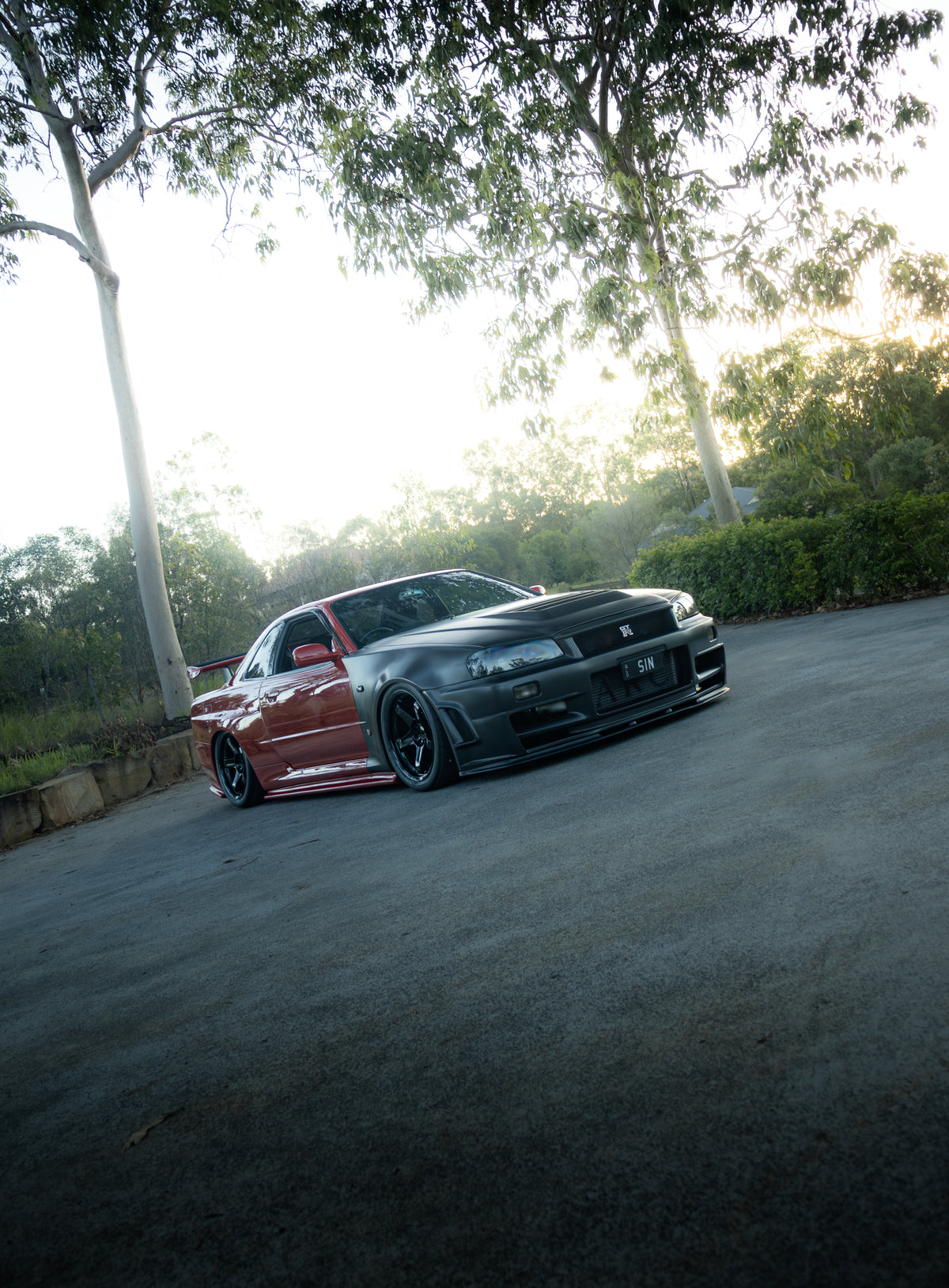 Air Suspension installation on Nissan GTR in Brisbane.