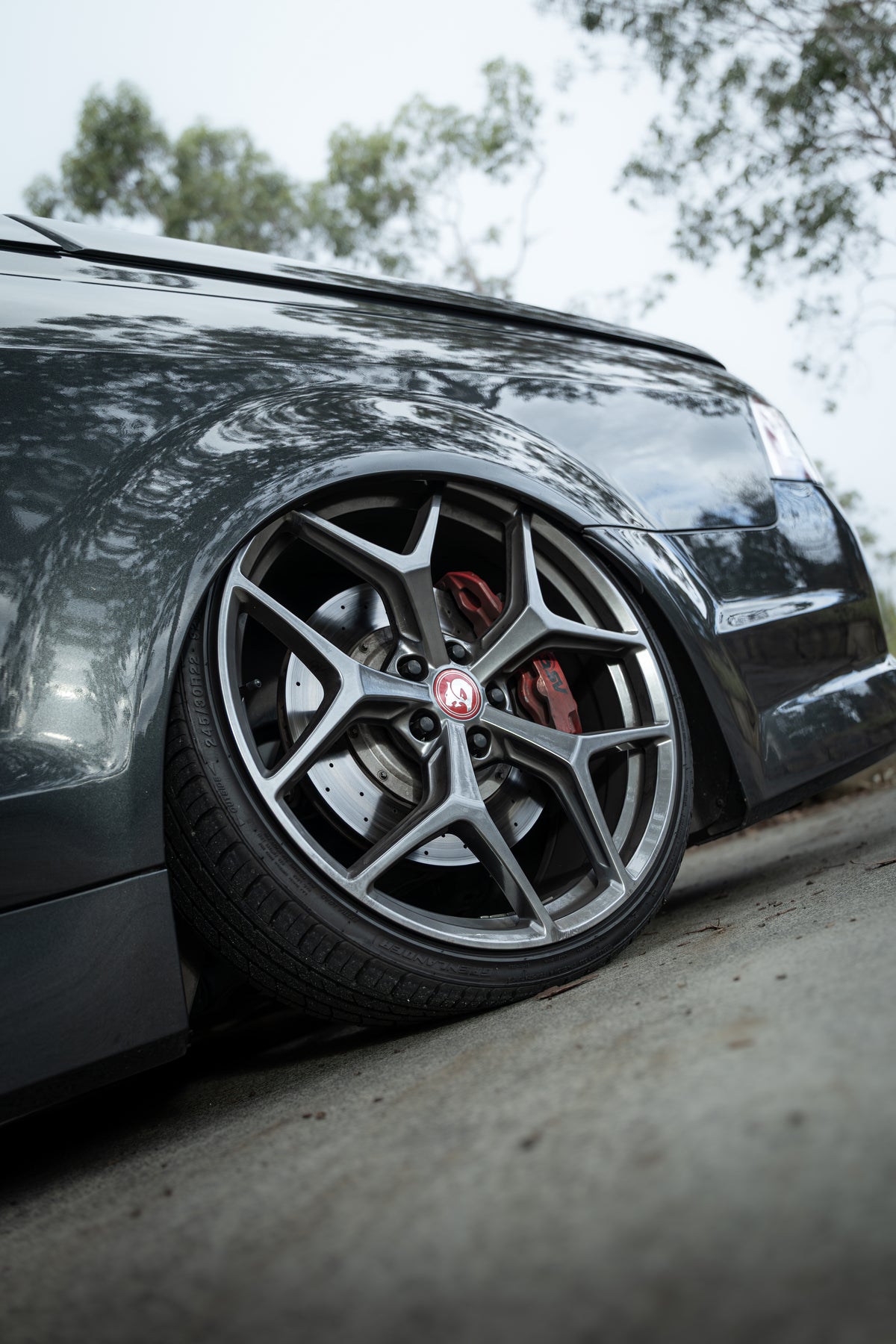HSV on air suspension installed at Mex’s Garage.